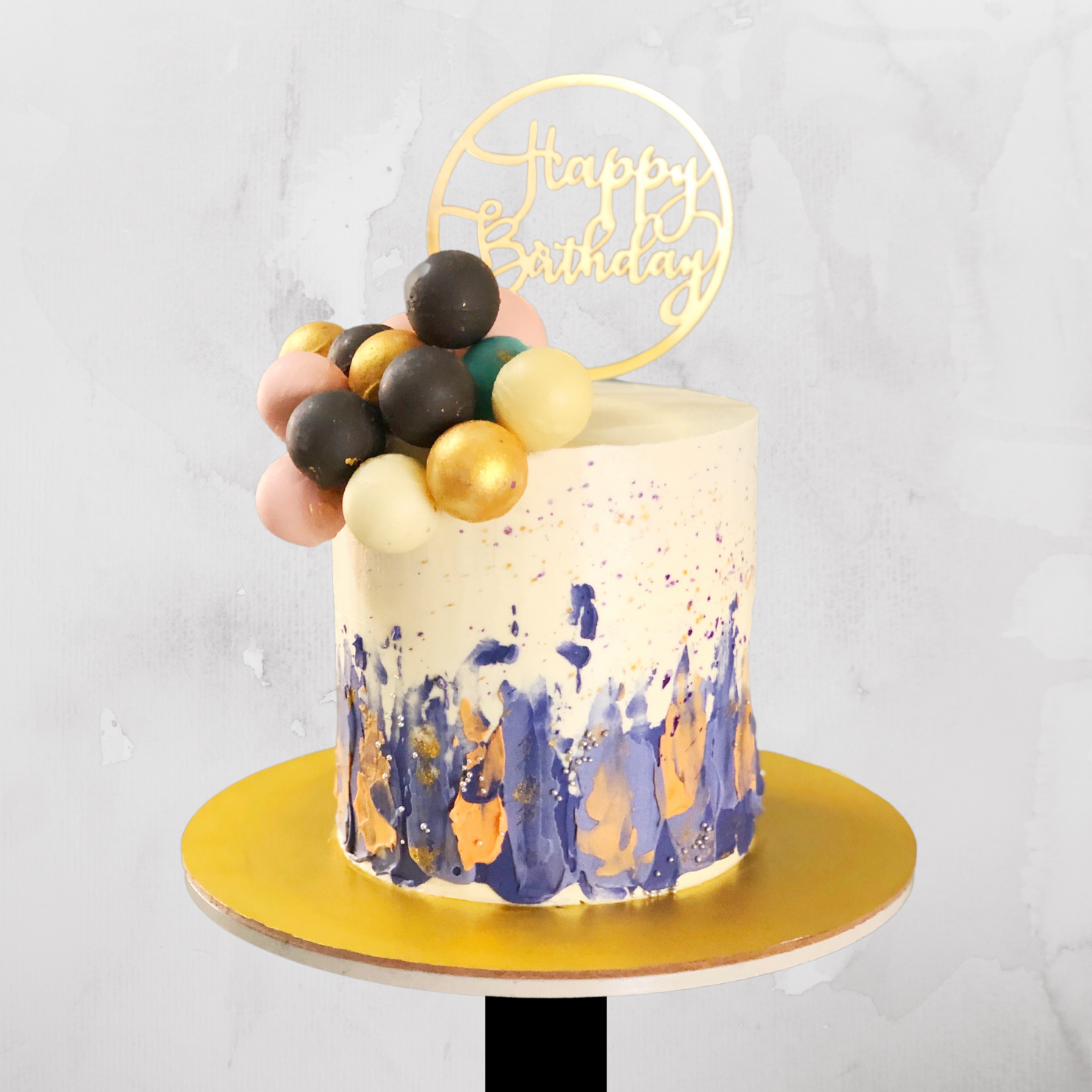 Modern Abstract Balloon Pop Cake